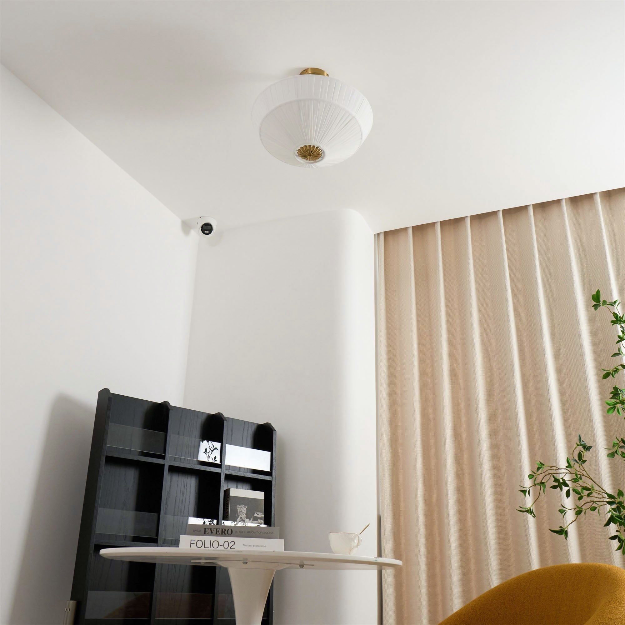 Freyza | Casoreth Pleated Fabric Fabric Ceiling Light – Bedroom Living Room