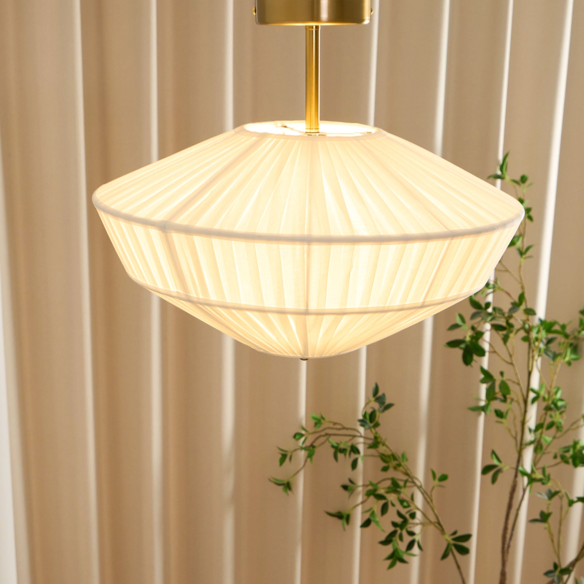 Freyza | Casoreth Pleated Fabric Fabric Ceiling Light – Bedroom Living Room