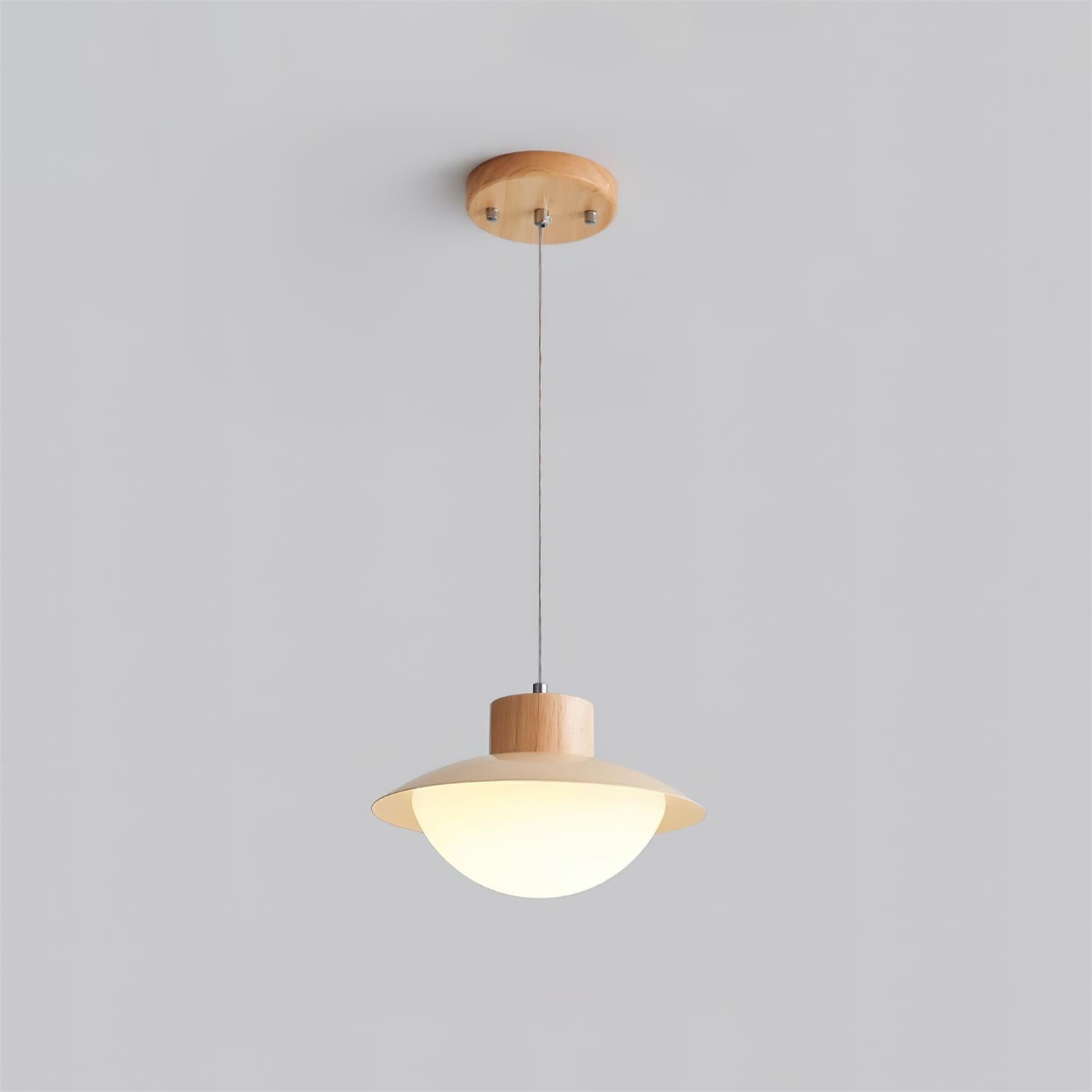 Freyza | Suspension en métal et bois – Luminaire suspendu minimaliste pour cuisine et salle à manger