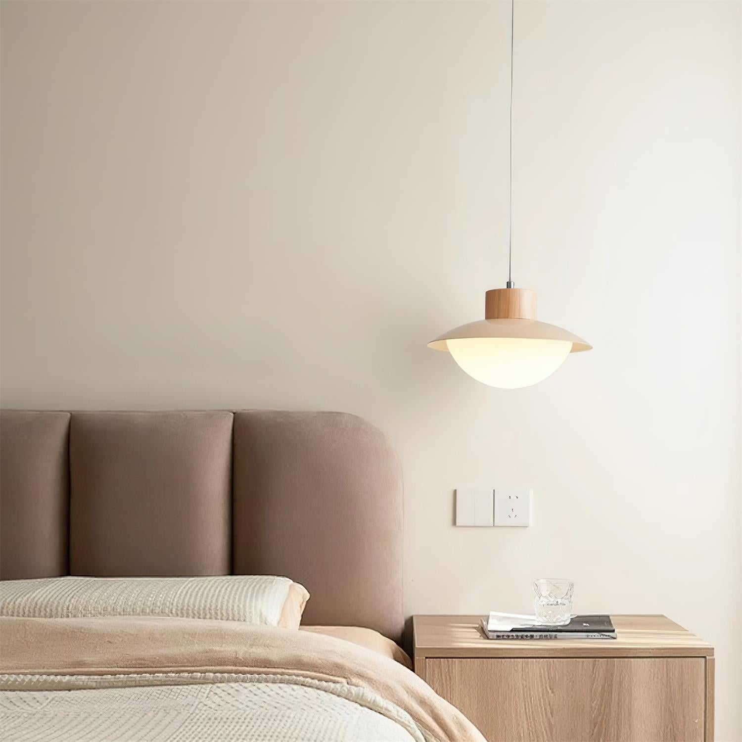 Freyza | Suspension en métal et bois – Luminaire suspendu minimaliste pour cuisine et salle à manger