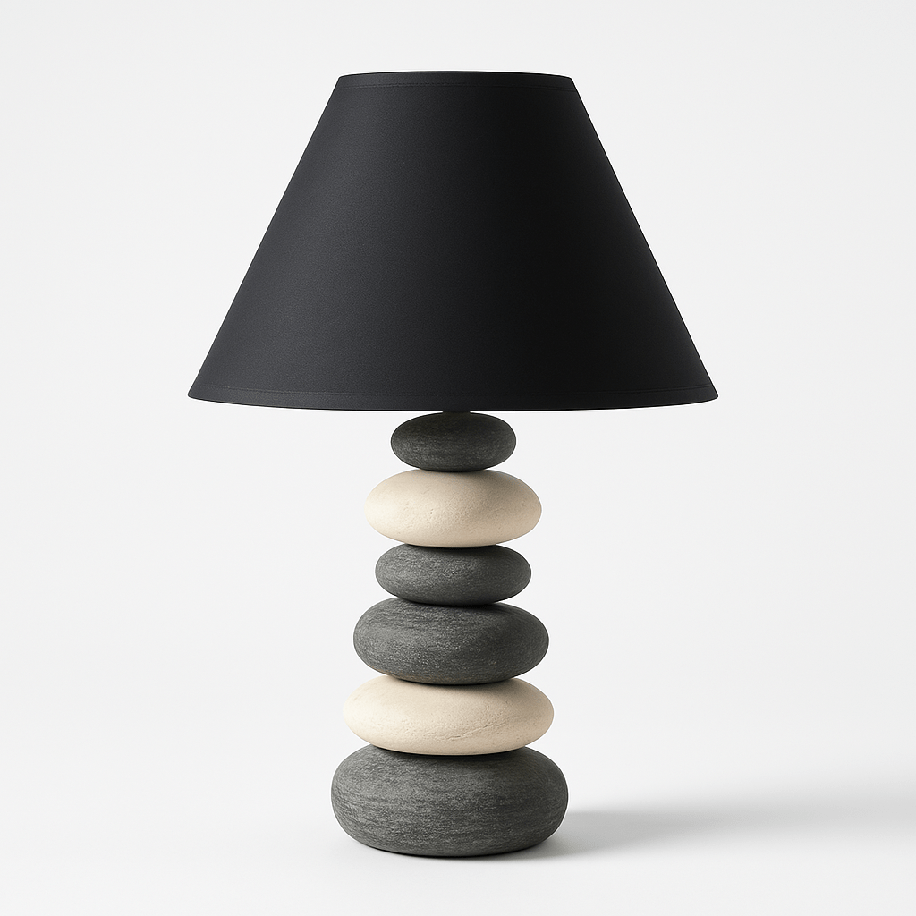 Stoneluxe | Elegant Cozy Ceramic Bedside Table Lamp with Fabric Shade 0