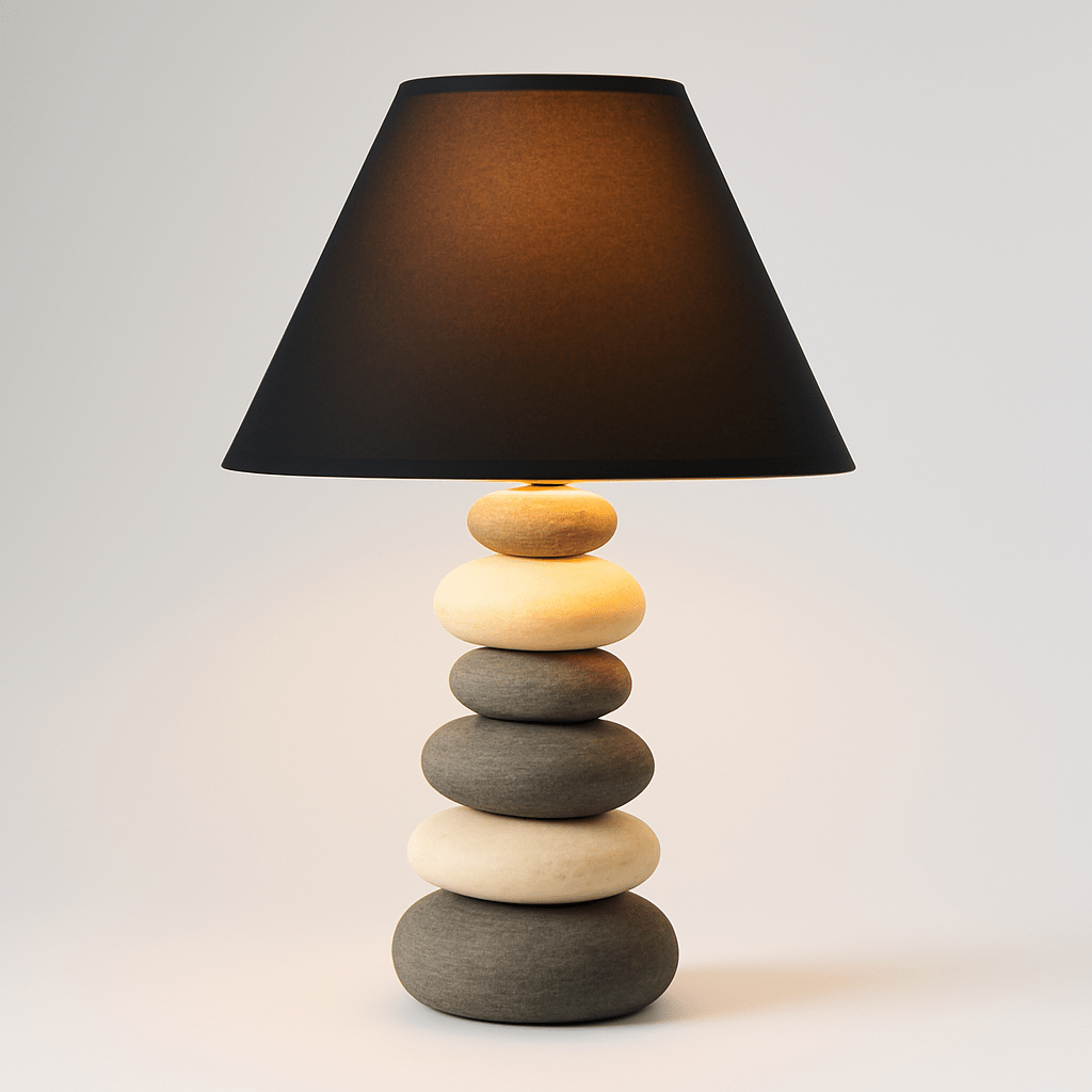 Stoneluxe | Elegant Cozy Ceramic Bedside Table Lamp with Fabric Shade 1