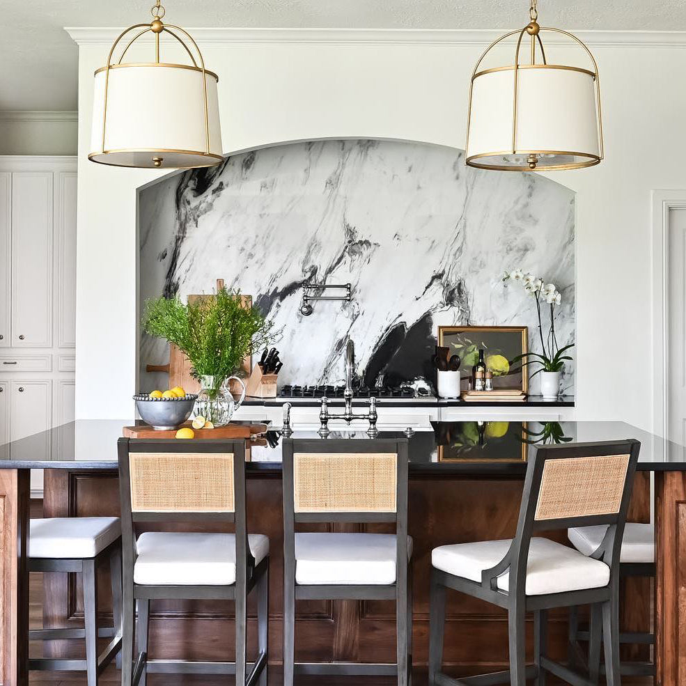 Freyza | Flare Vintage Industrial Fabric Pendant Light – Industrial Kitchen Dining Room