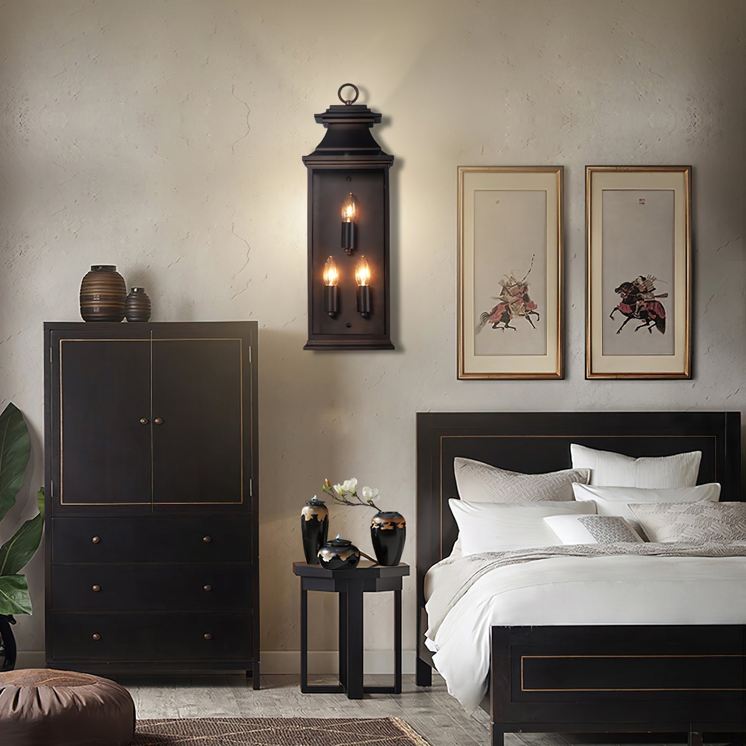 Freyza | Esolarae Vintage-Industrielle Glas-Wandleuchte – Industrielles Schlafzimmer und Flur