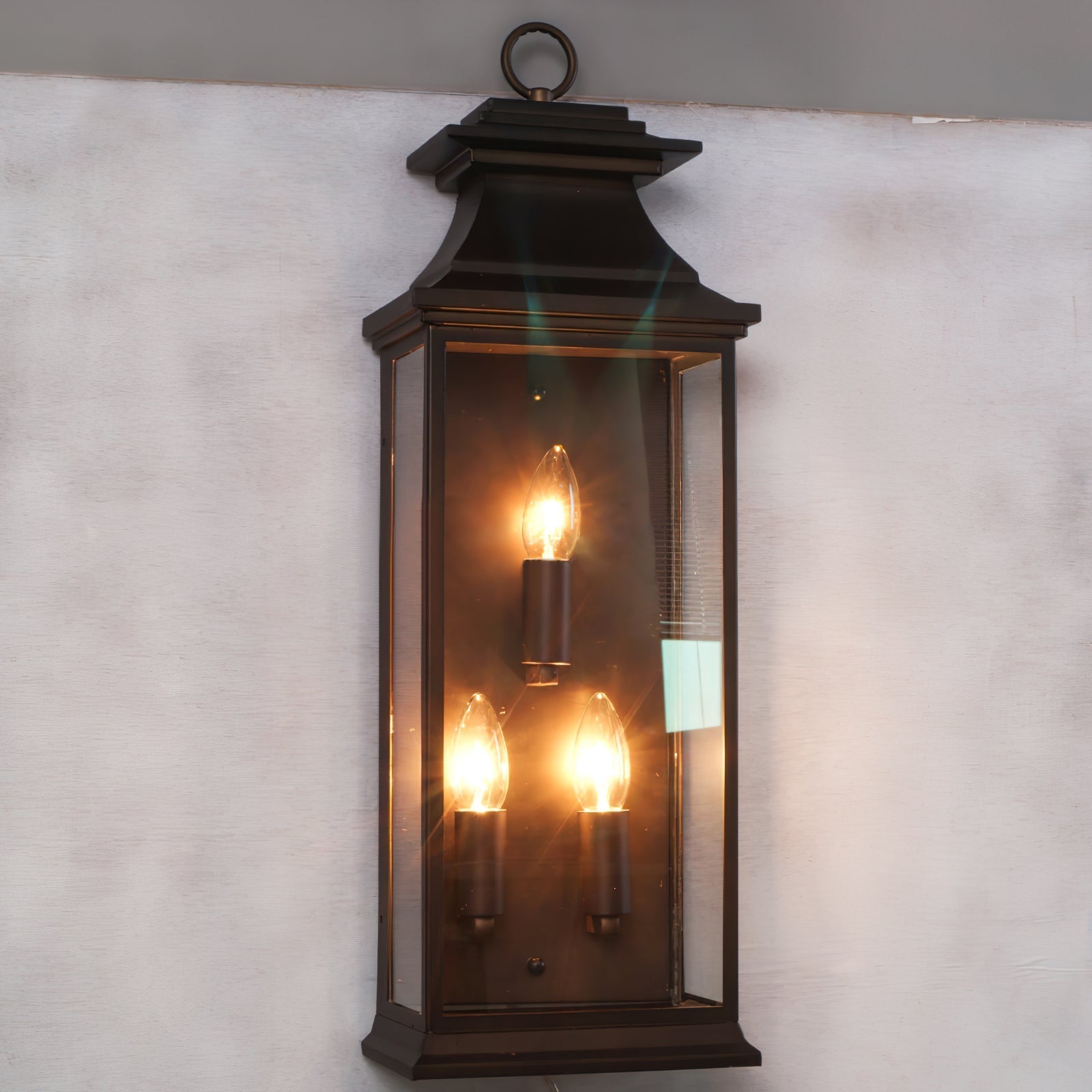 Freyza | Esolarae Vintage-Industrielle Glas-Wandleuchte – Industrielles Schlafzimmer und Flur