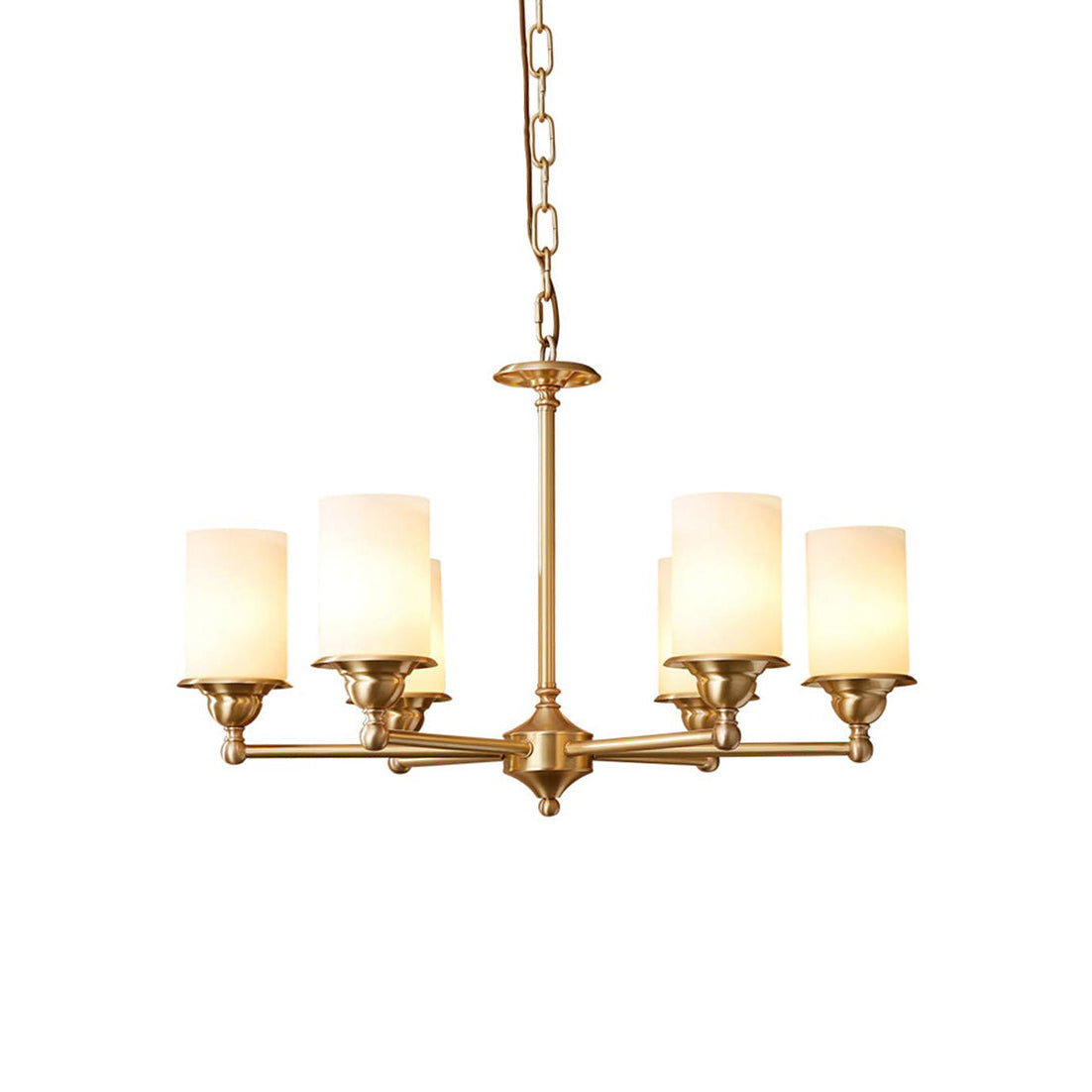 Freyza | Idorara Postmodern Luxury Brass Glass Chandelier – Modern Dining Room Living Room