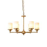 Freyza | Idorara Postmodern Luxury Brass Glass Chandelier – Modern Dining Room Living Room
