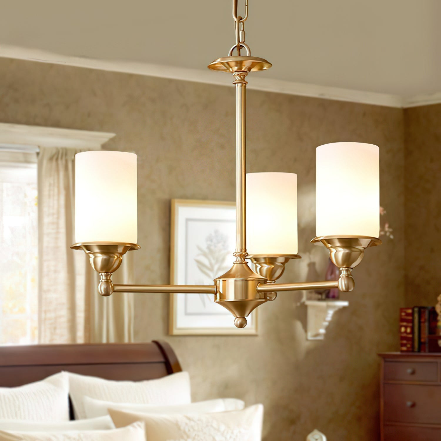 Freyza | Idorara Postmodern Luxury Brass Glass Chandelier – Modern Dining Room Living Room