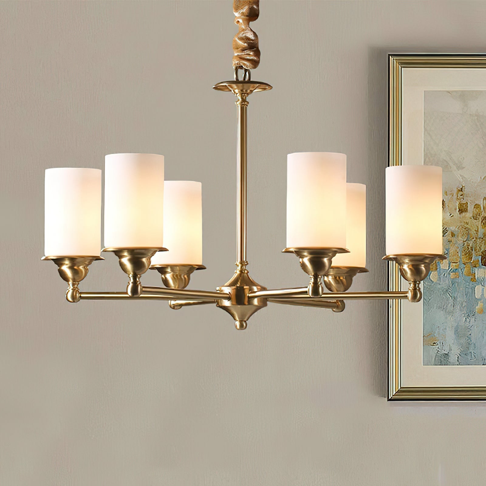 Freyza | Idorara Postmodern Luxury Brass Glass Chandelier – Modern Dining Room Living Room