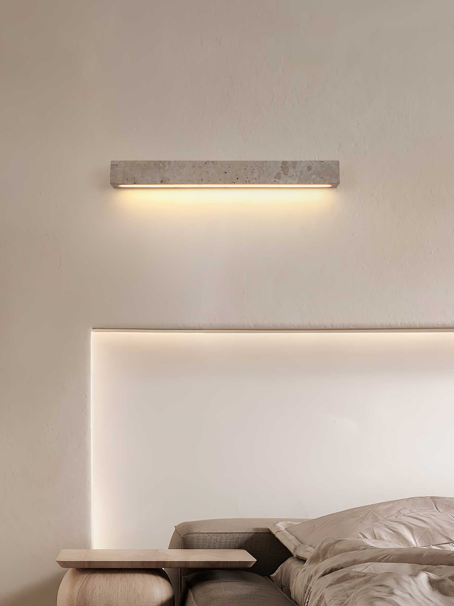 Freyza | Applique murale suspendue en travertin Ardora – chambre, couloir