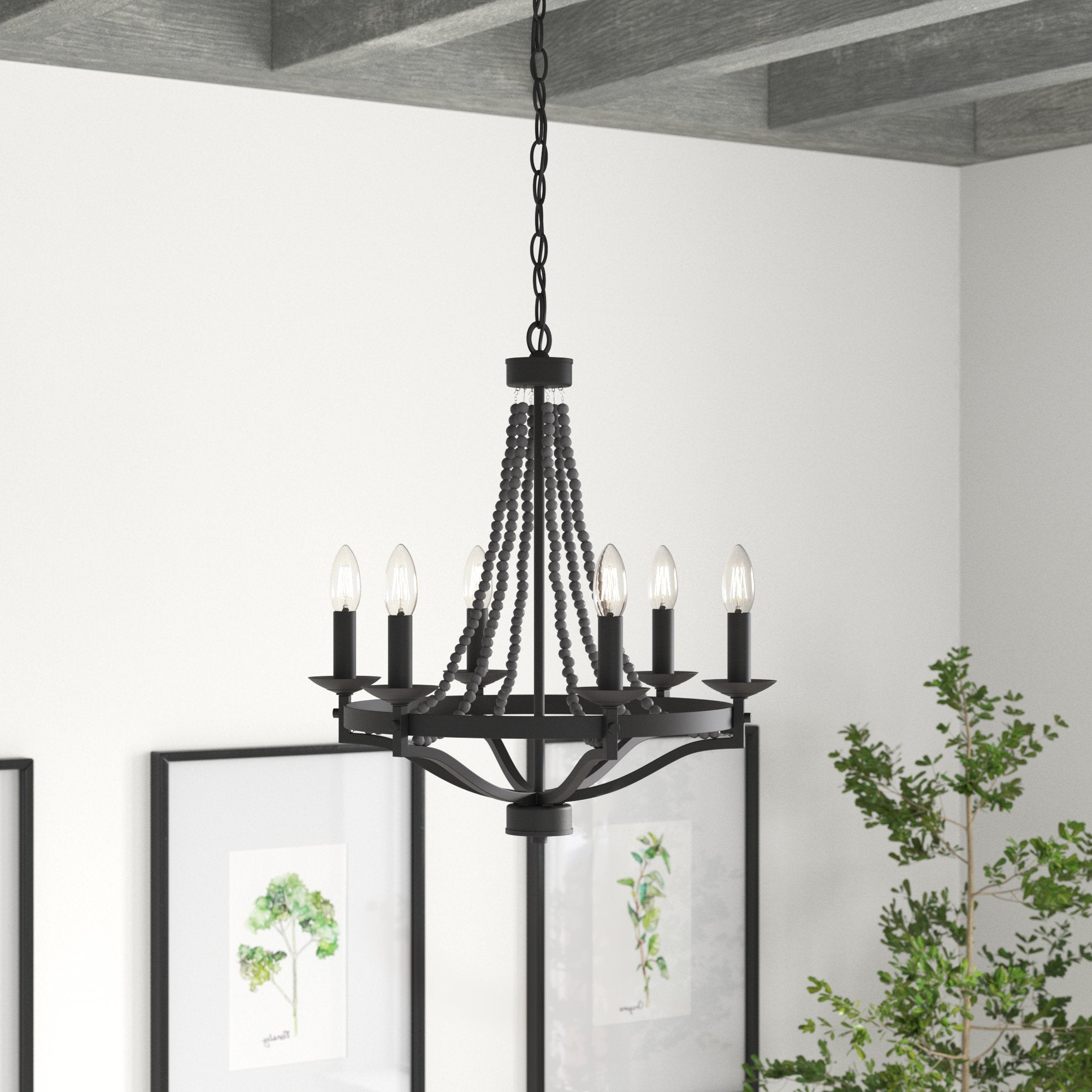 Freyza | Isoren Vintage-Industrielle Holzlampe – Industrielles Esszimmer-Wohnzimmer