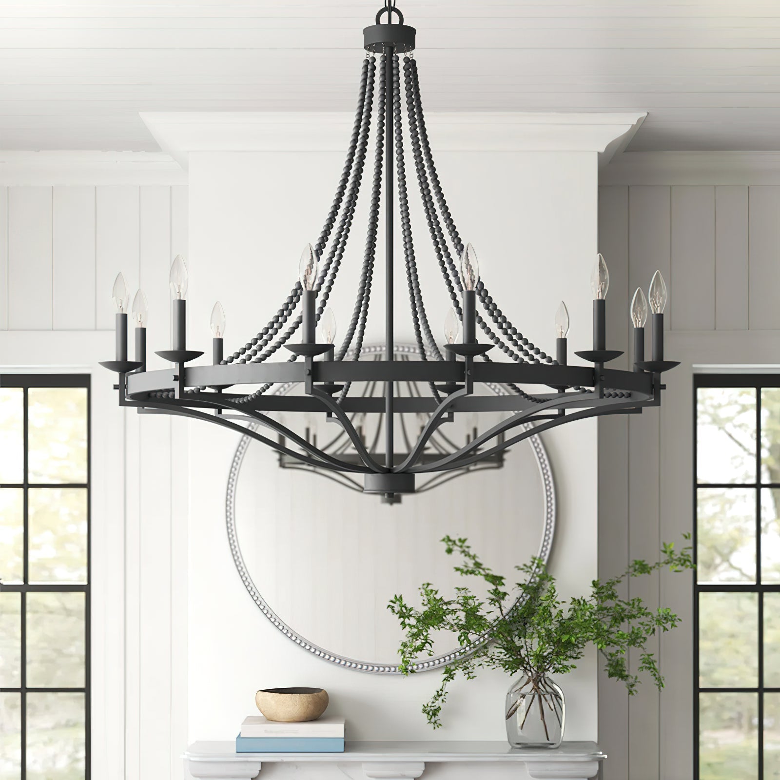 Freyza | Isoren Vintage-Industrielle Holzlampe – Industrielles Esszimmer-Wohnzimmer