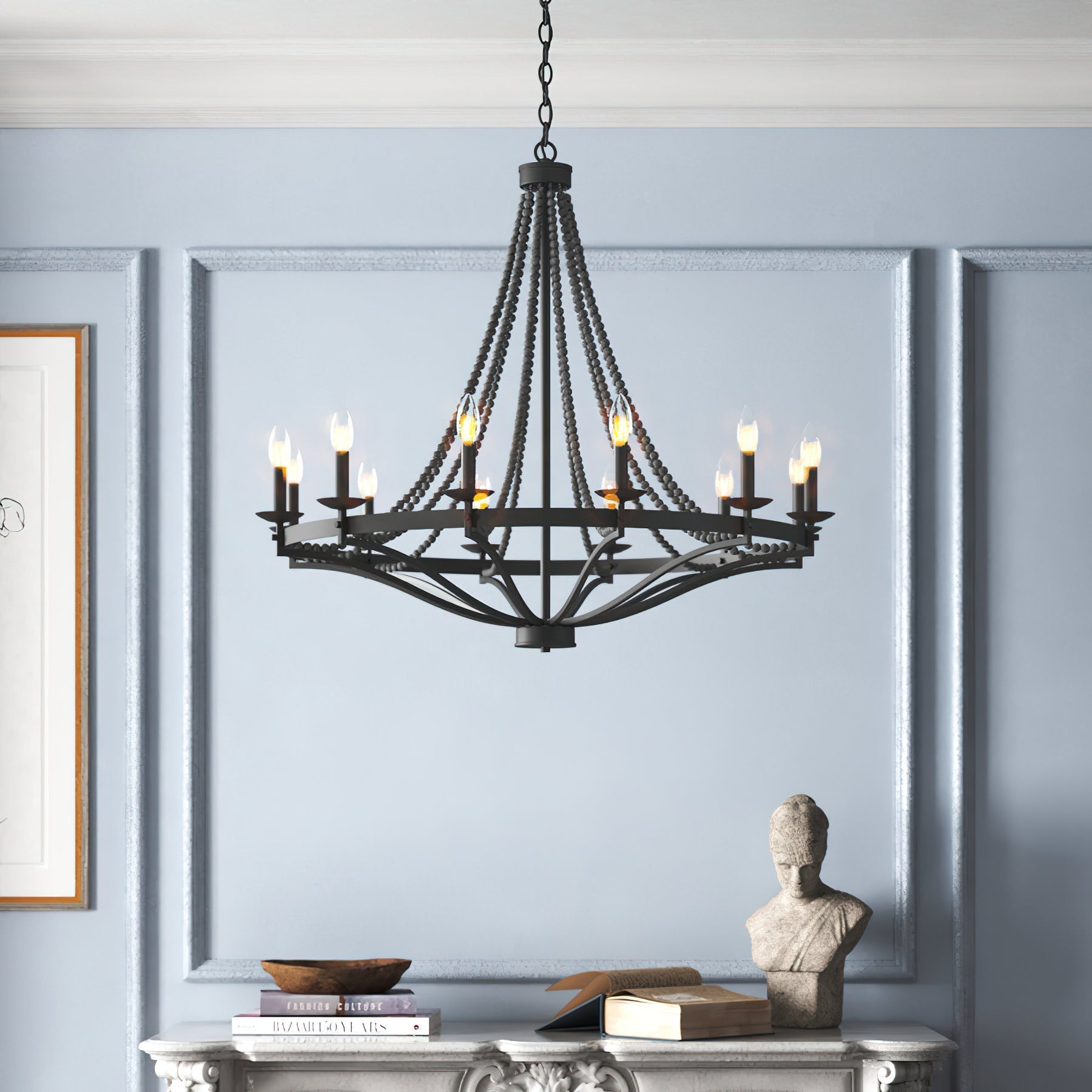 Freyza | Isoren Vintage-Industrielle Holzlampe – Industrielles Esszimmer-Wohnzimmer
