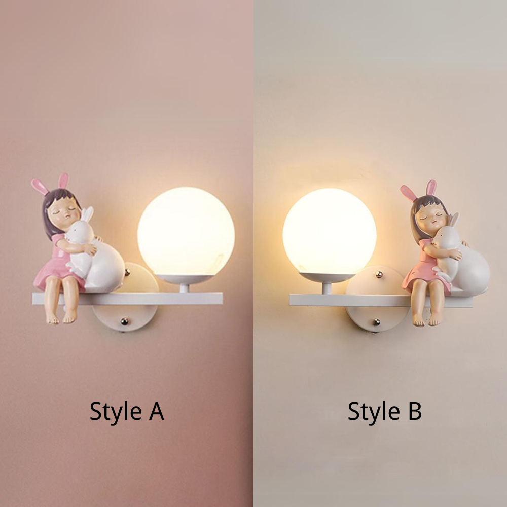 Freyza | Applique murale intérieure en verre blanc – Chambre et salon modernes