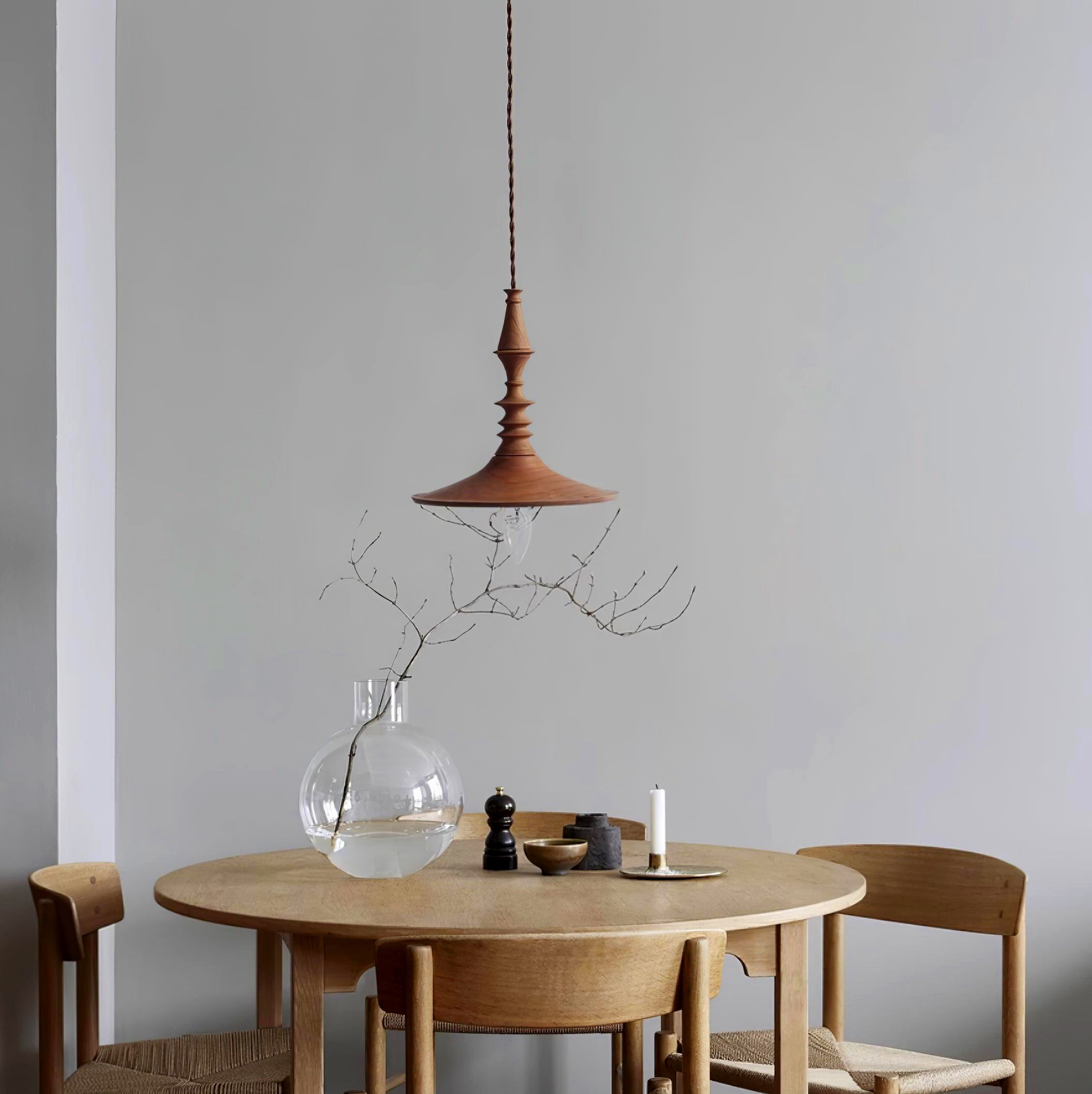Freyza | Iraeiel Vintage Minimalist Wood Pendant Light – Minimalist Kitchen Dining Room