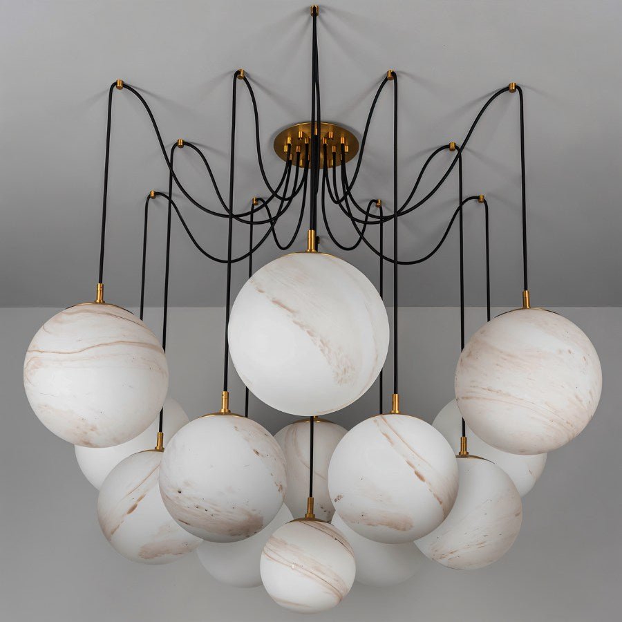 Freyza - SvaraStone | Elegant Modern Alabaster Dining Room Chandelier Light