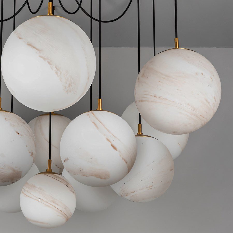 Freyza - SvaraStone | Elegant Modern Alabaster Dining Room Chandelier Light