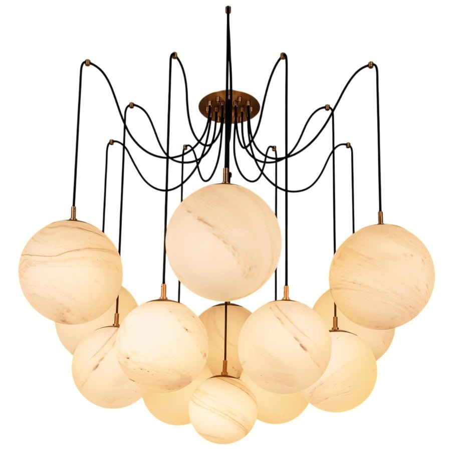 Freyza - SvaraStone | Elegant Modern Alabaster Dining Room Chandelier Light