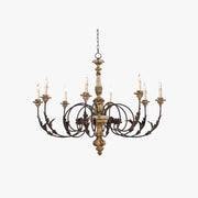 Freyza | Silva Large Retro Wood Chandelier – Retro Dining Room Living Room