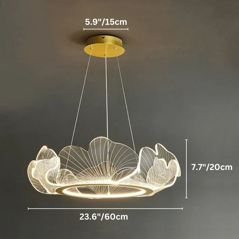 Freyza - TajiaGlow | Elegant Modern Gold Chandelier Light with Acrylic Shades