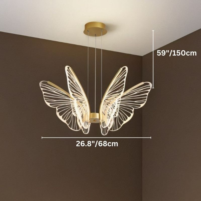 Freyza - TajiaGlow | Elegant Modern Gold Chandelier Light with Acrylic Shades