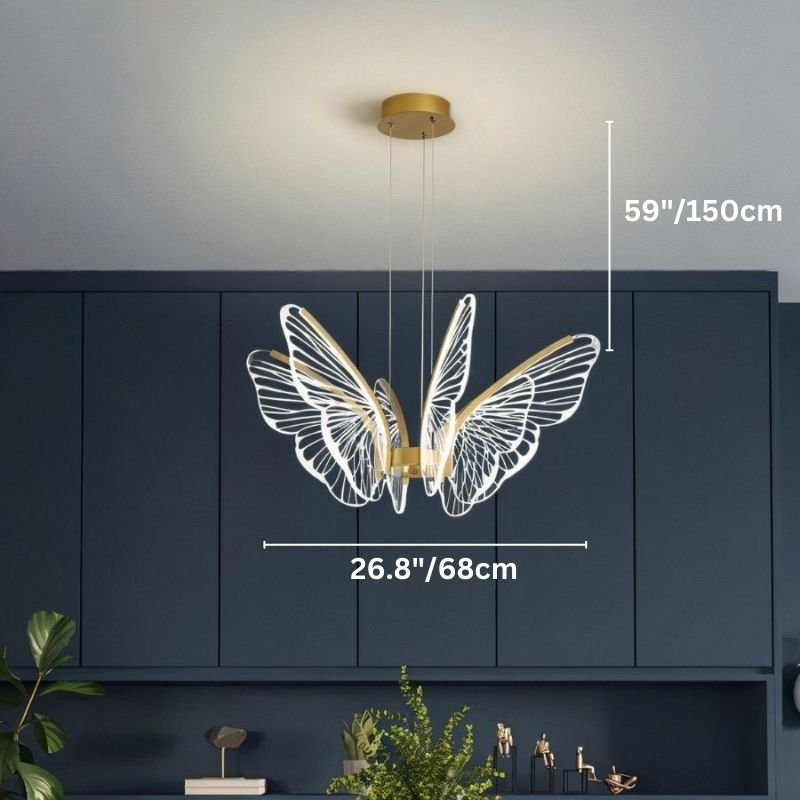Freyza - TajiaGlow | Elegant Modern Gold Chandelier Light with Acrylic Shades