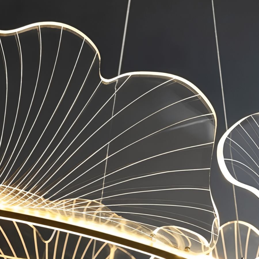 Freyza - TajiaGlow | Elegant Modern Gold Chandelier Light with Acrylic Shades