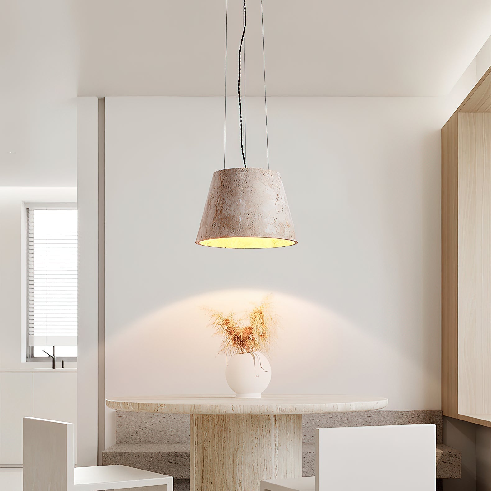 Freyza | Ovelir Travertine Pendant Pendant Light – Kitchen Dining Room