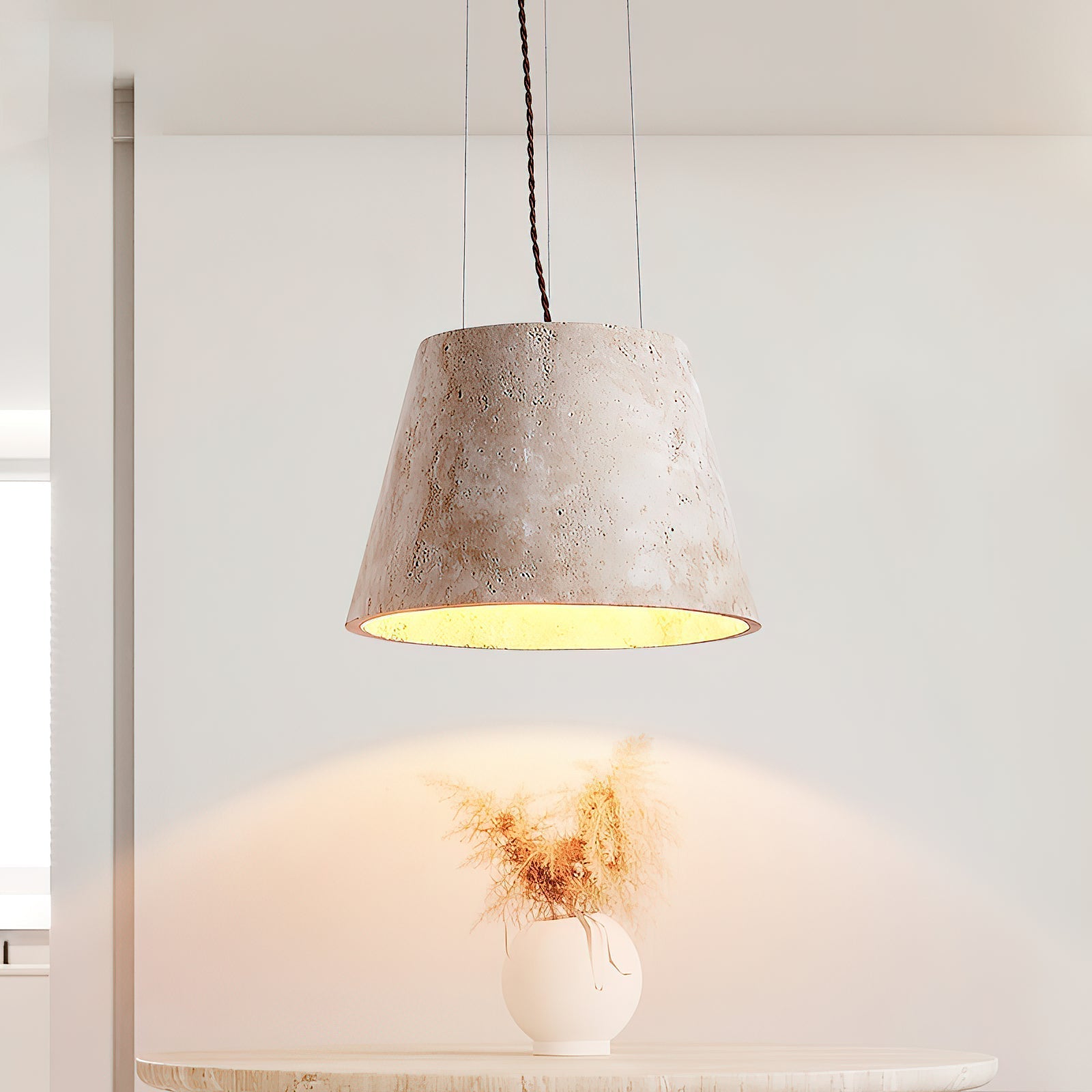 Freyza | Ovelir Travertine Pendant Pendant Light – Kitchen Dining Room