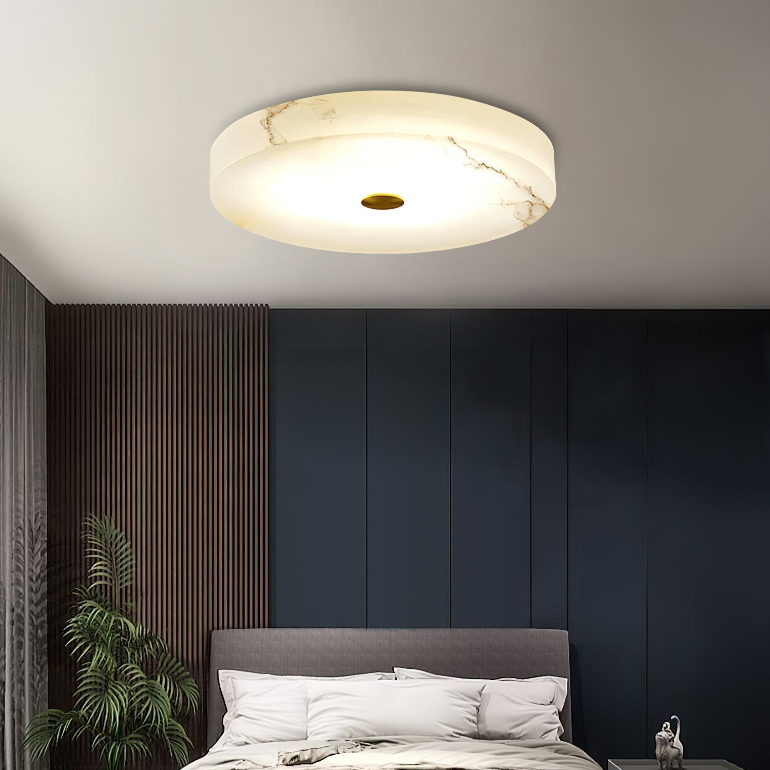 Freyza | Unorir Alabaster-Deckenleuchte – Schlafzimmer, Wohnzimmer