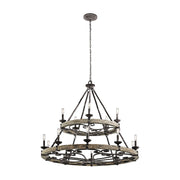 Freyza | Evtalen Vintage Industrial Wood Chandelier – Industrial Dining Room Living Room