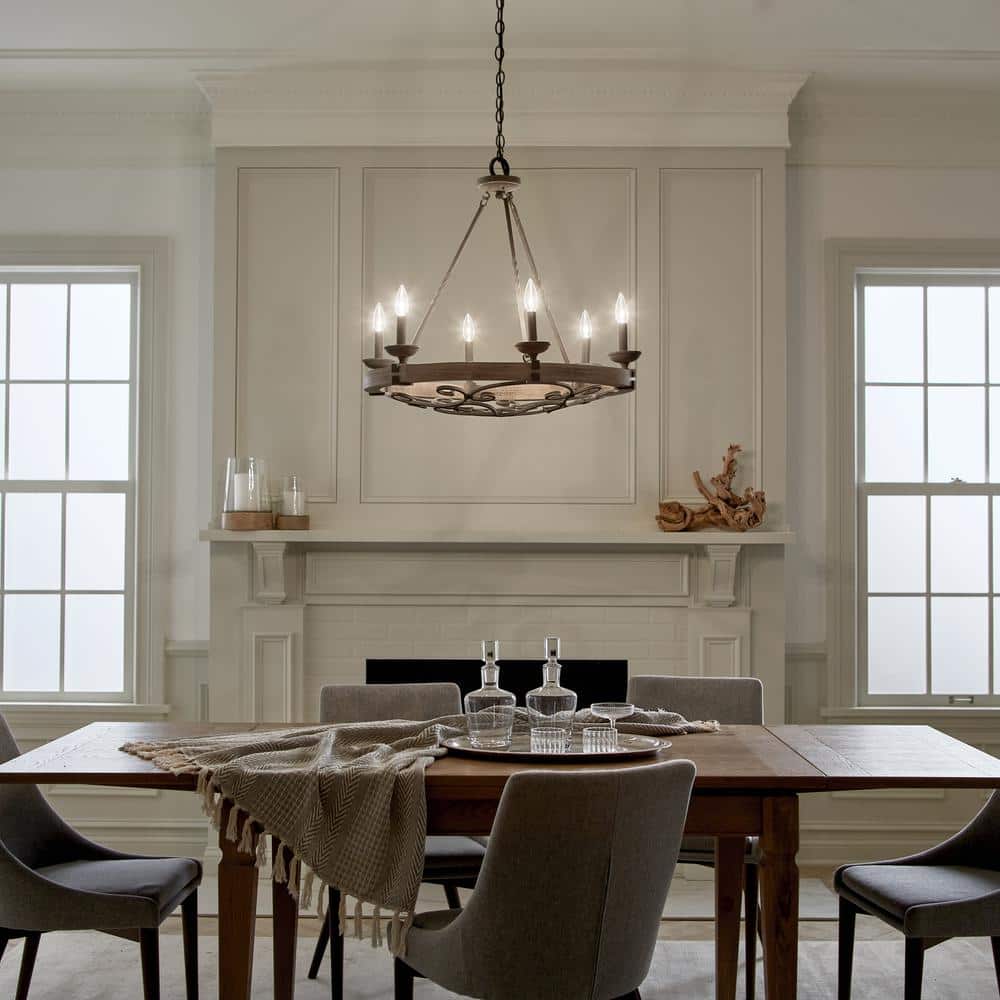 Freyza | Evtalen Vintage Industrial Wood Chandelier – Industrial Dining Room Living Room