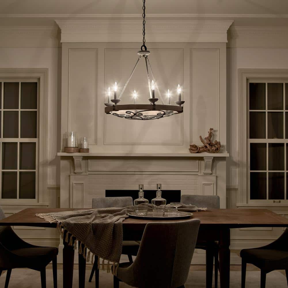Freyza | Evtalen Vintage Industrial Wood Chandelier – Industrial Dining Room Living Room
