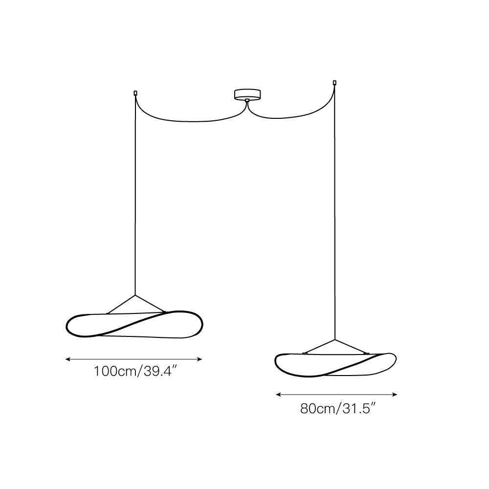 Suspension en papier Freyza | Elsolir – Luminaire suspendu pour cuisine et salle à manger