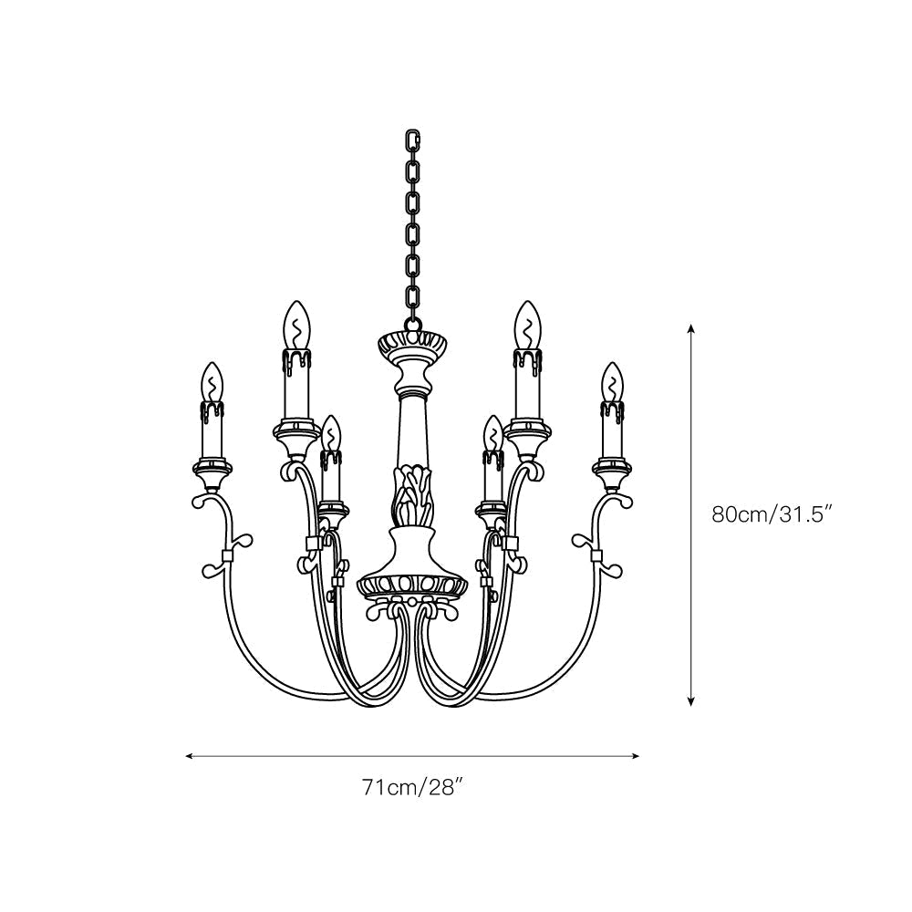 Freyza | Myphaor Vintage Industrial Wood Chandelier – Industrial Dining Room Living Room