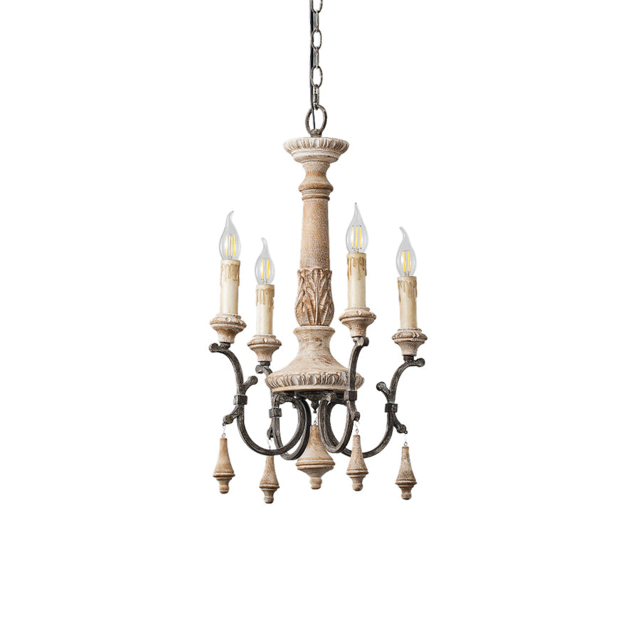 Freyza | Myphaor Vintage Industrial Wood Chandelier – Industrial Dining Room Living Room