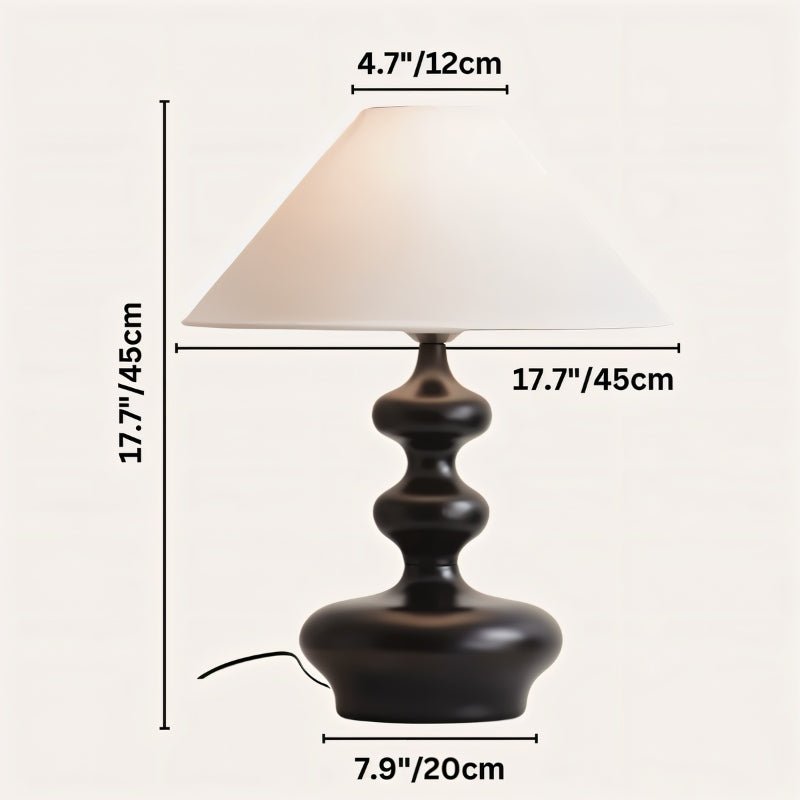 Thelam | Elegant Solid Wood Table Lamp with Fabric Shade for Cozy Ambiance 0