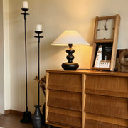 Thelam | Elegant Solid Wood Table Lamp with Fabric Shade for Cozy Ambiance 3