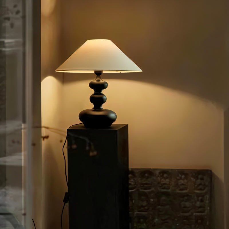 Thelam | Elegant Solid Wood Table Lamp with Fabric Shade for Cozy Ambiance 5