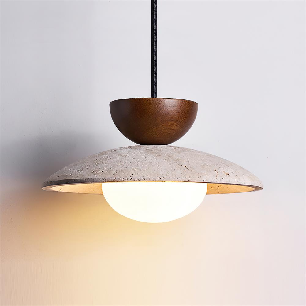Suspension en travertin Freyza | Cleo – Luminaire pour cuisine et salle à manger