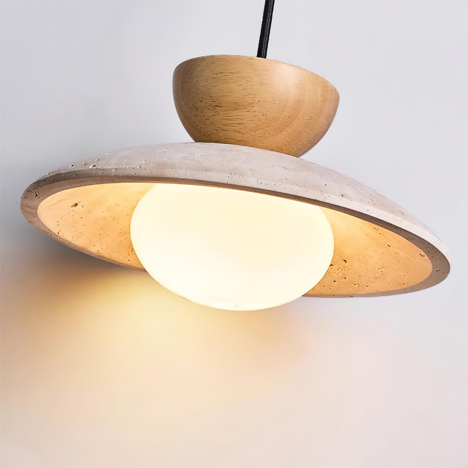 Suspension en travertin Freyza | Cleo – Luminaire pour cuisine et salle à manger