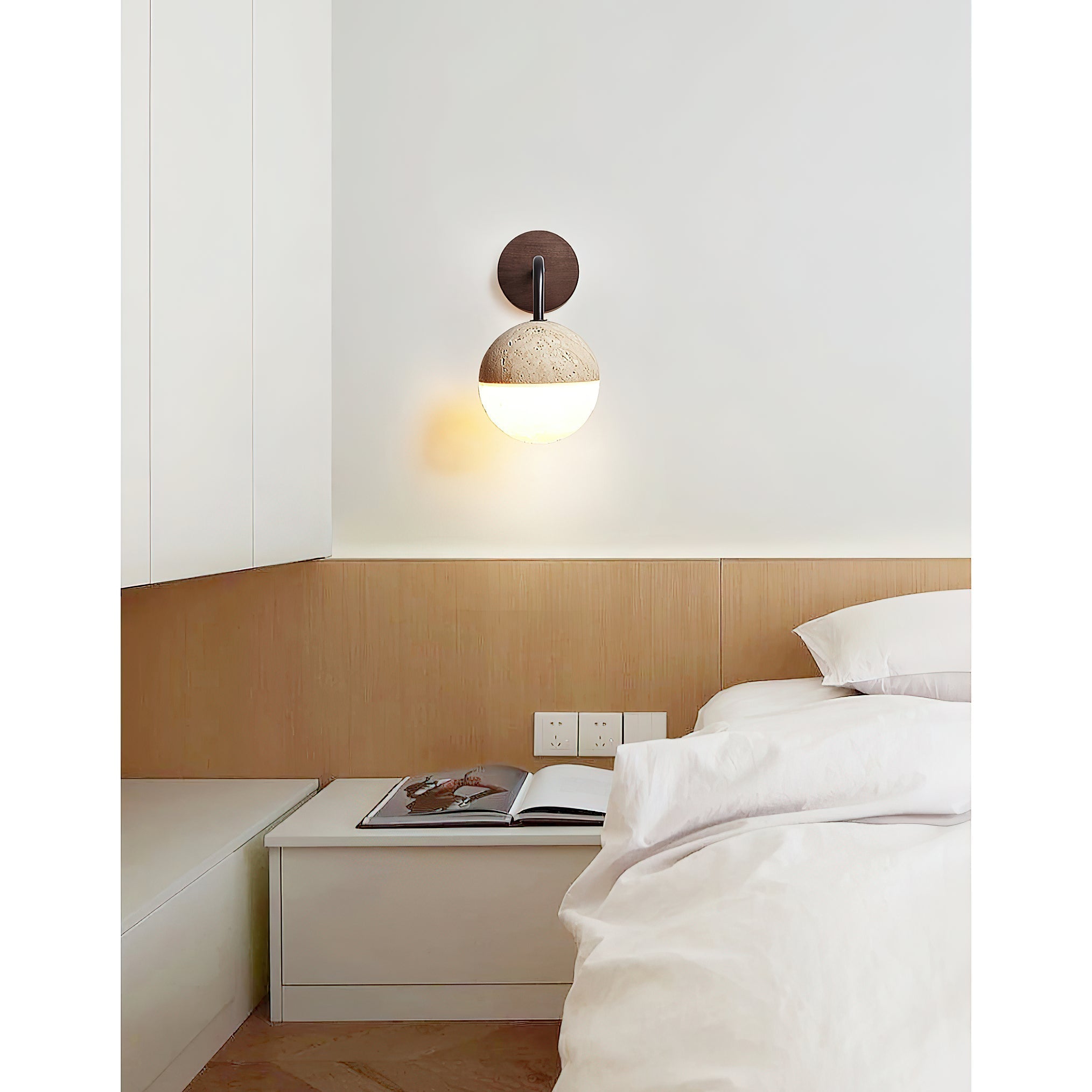 Freyza | Ivmarila Travertine Wall Wall Light – Bedroom Hallway