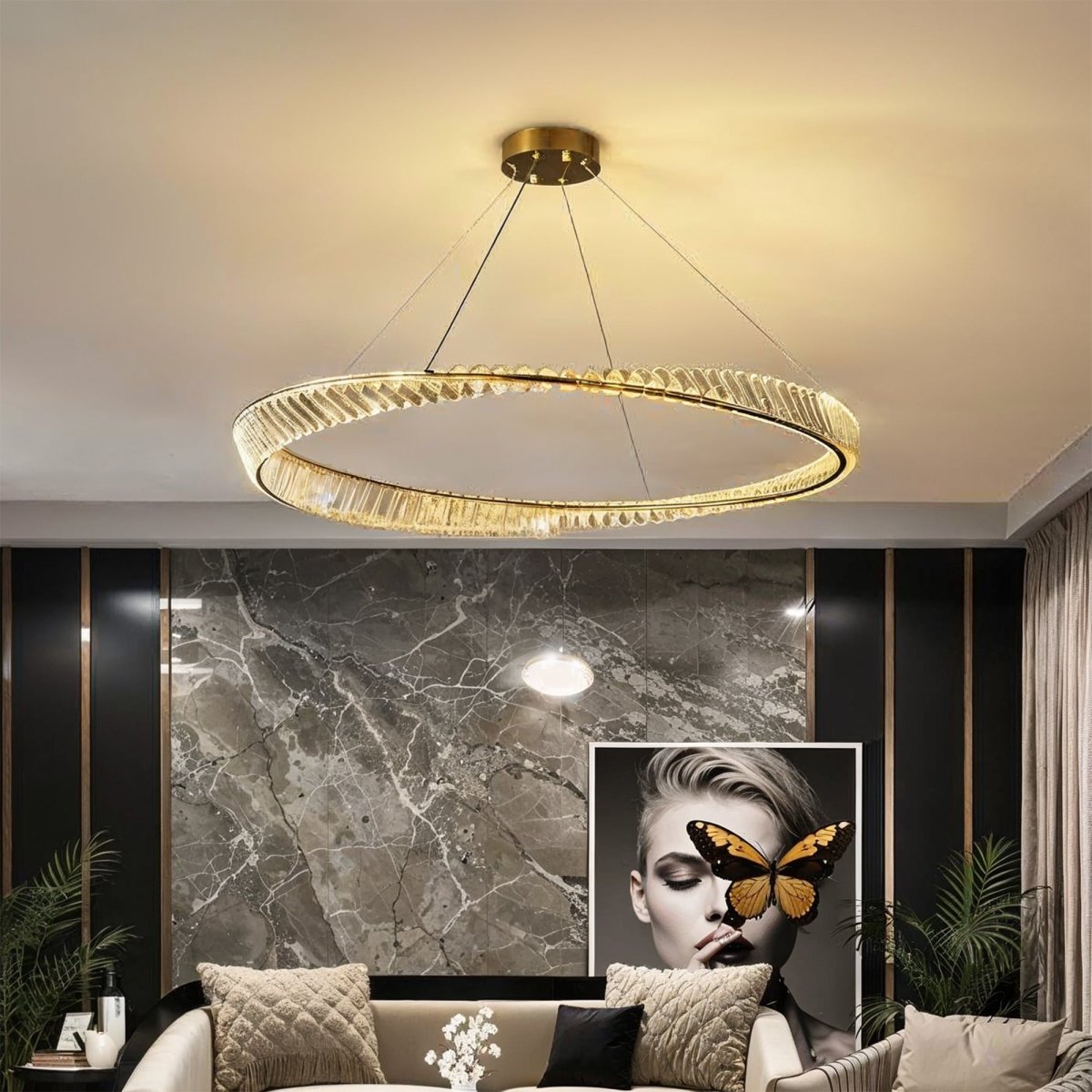 Freyza - TiwaLuxe | Opulent Modern Crystal Chandelier Light for Dining Room