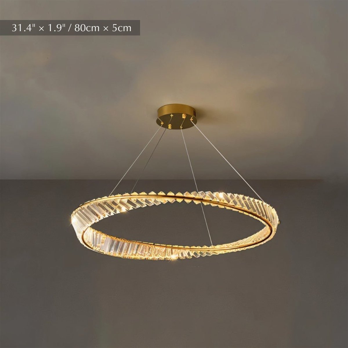Freyza - TiwaLuxe | Opulent Modern Crystal Chandelier Light for Dining Room