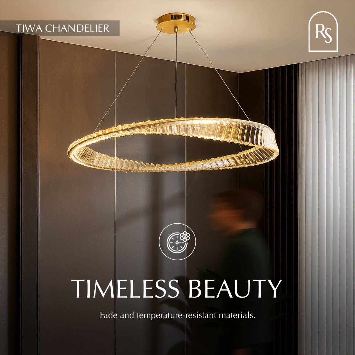 Freyza - TiwaLuxe | Opulent Modern Crystal Chandelier Light for Dining Room