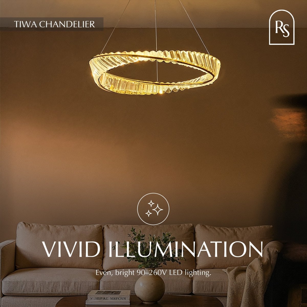 Freyza - TiwaLuxe | Opulent Modern Crystal Chandelier Light for Dining Room