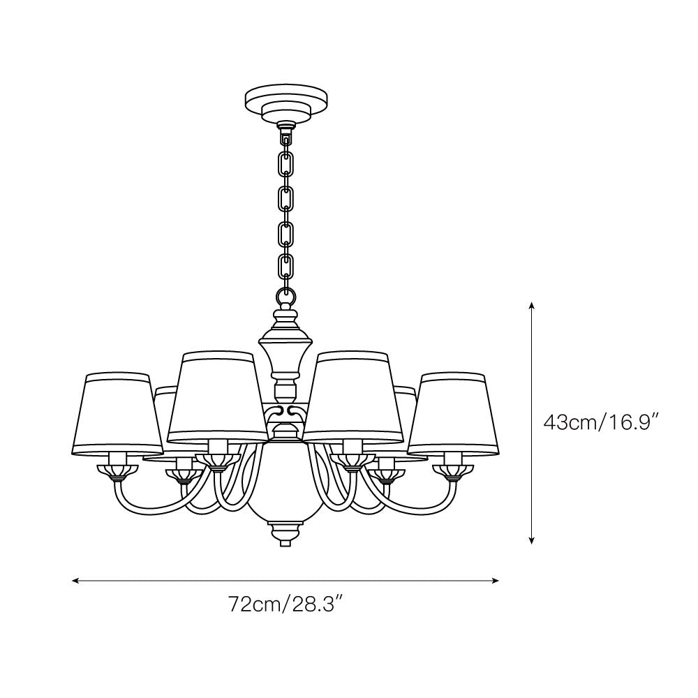 Freyza | Tofty Postmodern Luxury Fabric Chandelier – Modern Dining Room Living Room