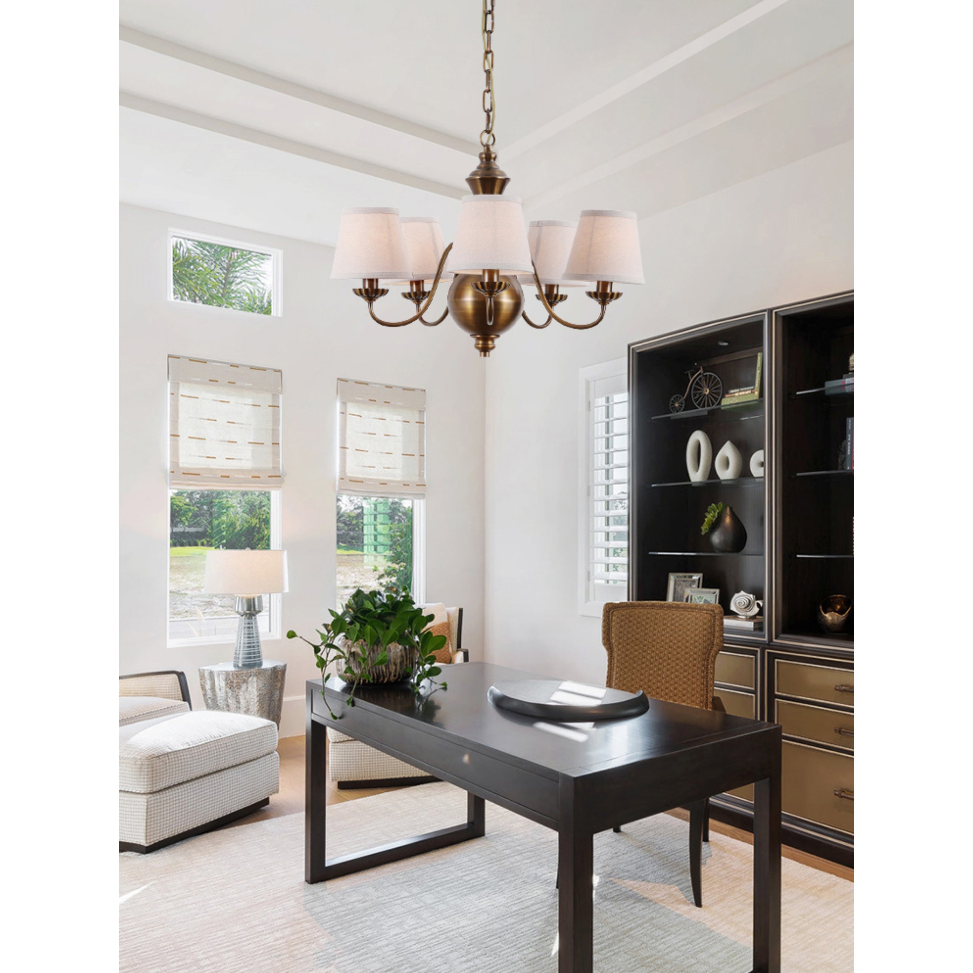 Freyza | Tofty Postmodern Luxury Fabric Chandelier – Modern Dining Room Living Room