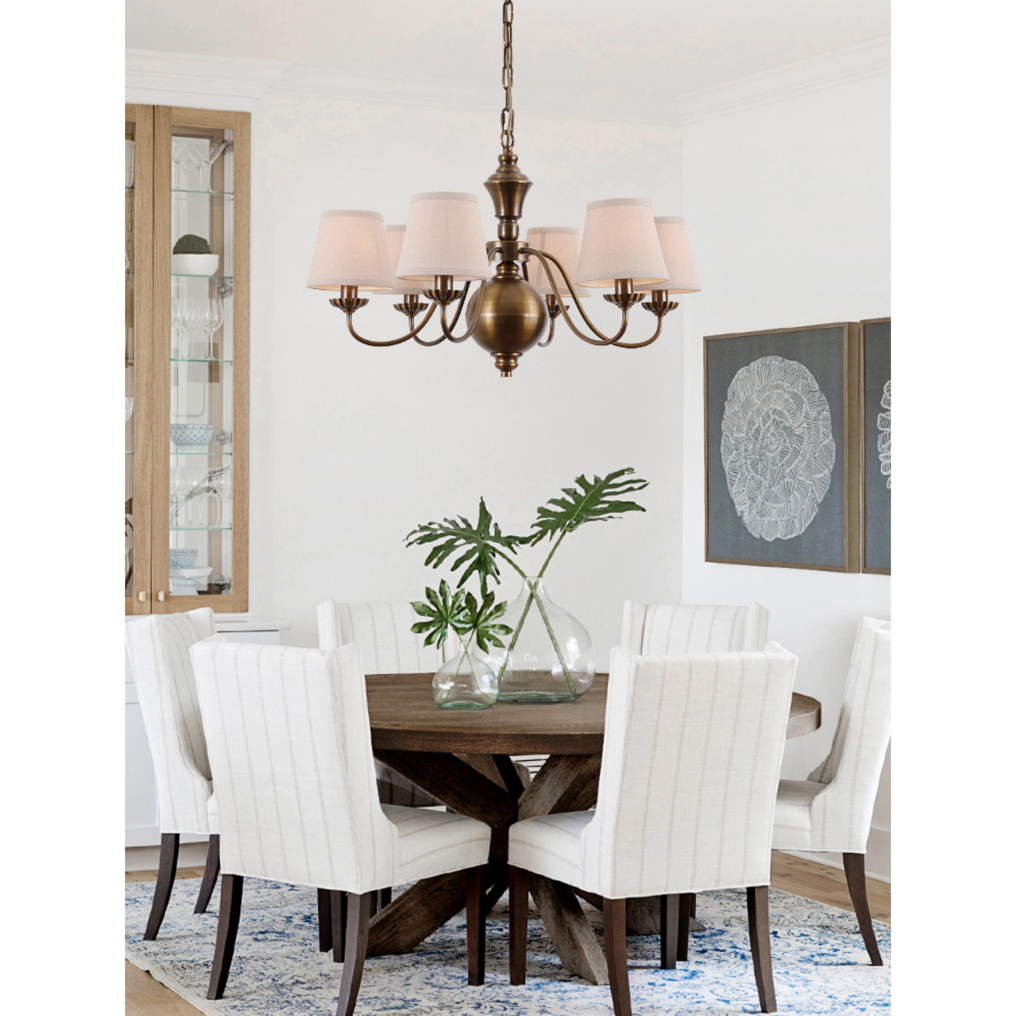 Freyza | Tofty Postmodern Luxury Fabric Chandelier – Modern Dining Room Living Room