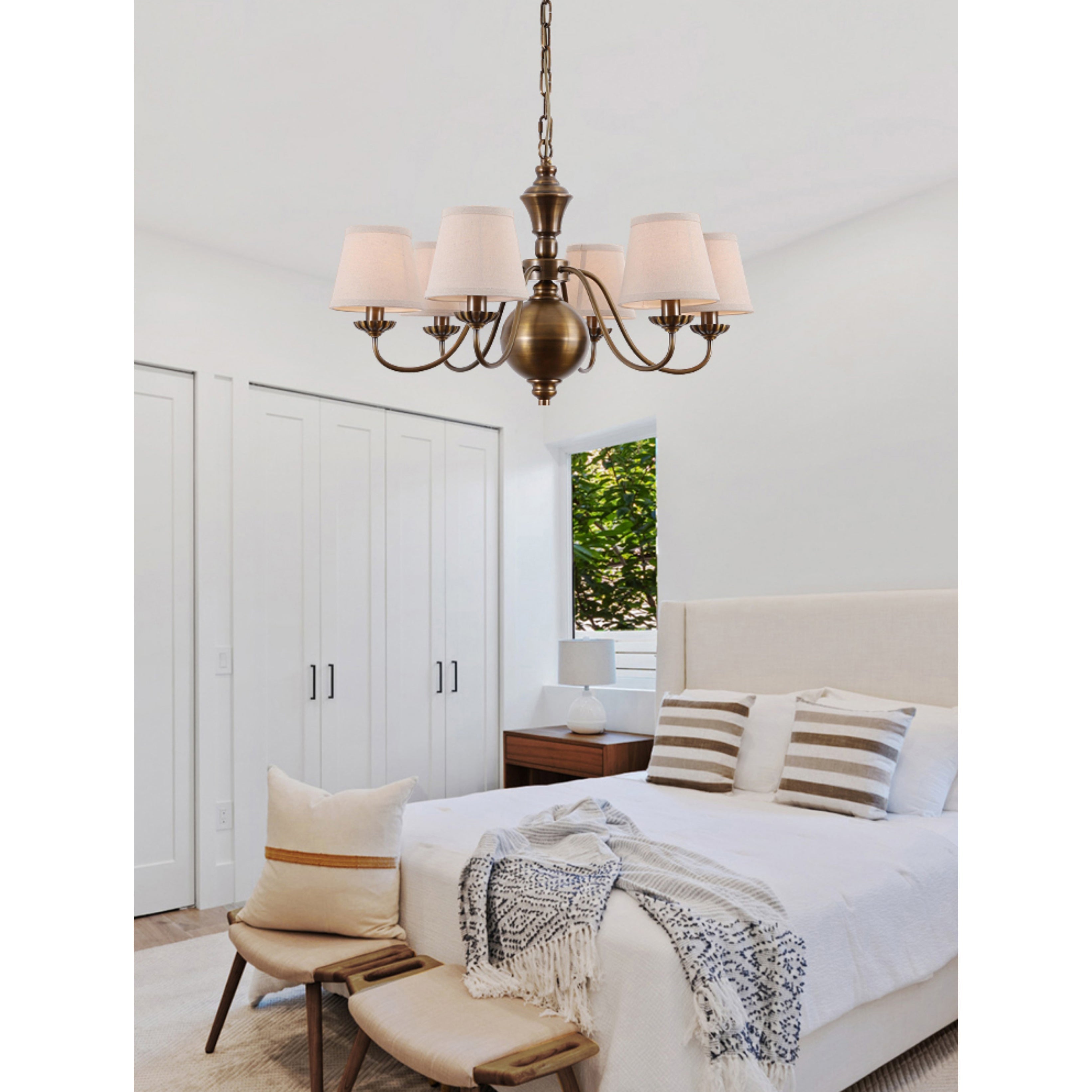 Freyza | Tofty Postmodern Luxury Fabric Chandelier – Modern Dining Room Living Room